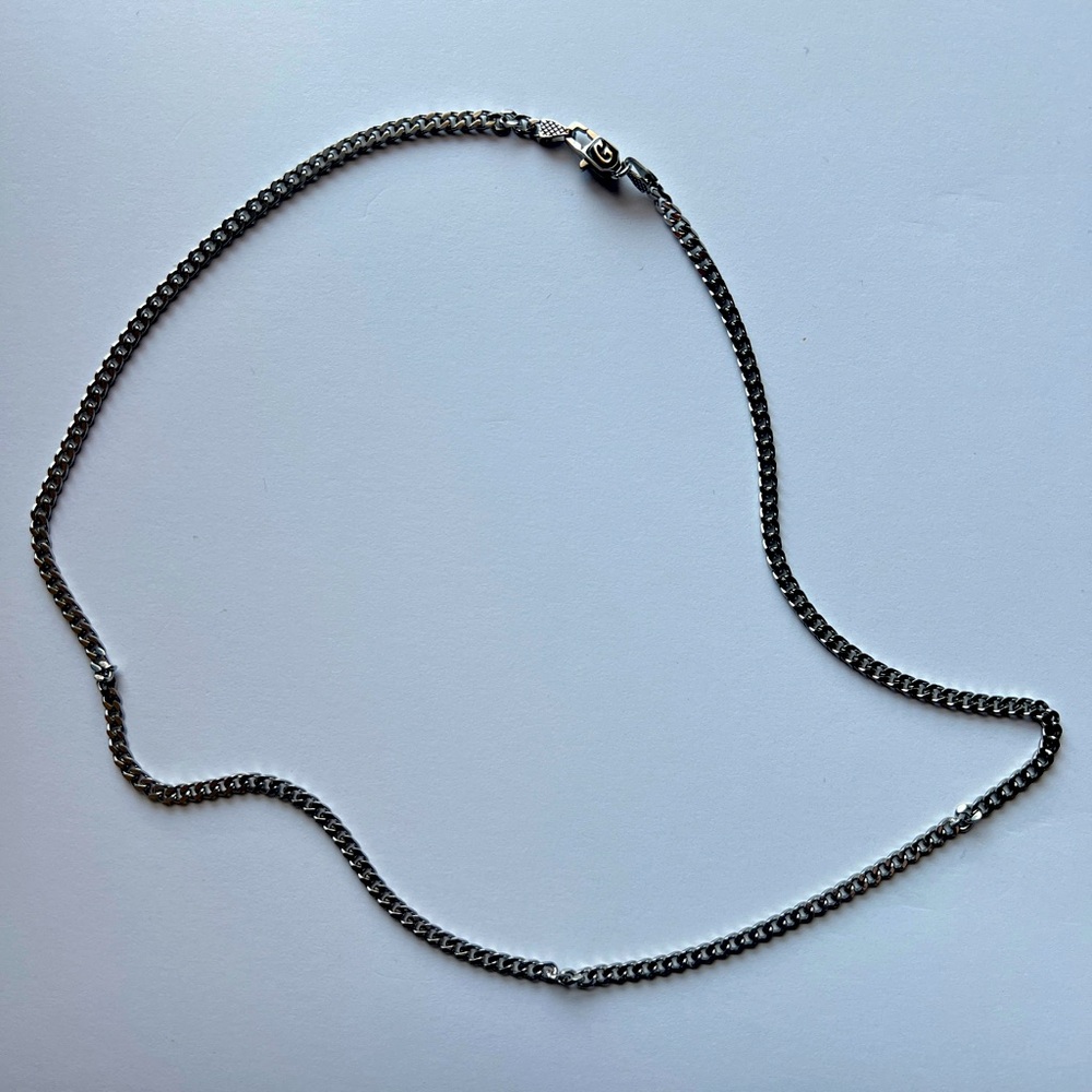 GLD Micro Cuban Chain - 3mm, 14k White Gold Plated, 20"